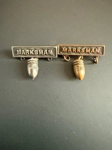 2 Massachusetts Volunteer Militia Marksman badges - Picture 1 of 6