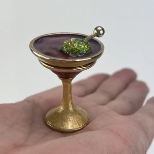 Monet Martini Glas Emaille Schmuckschatulle - Bild 1 von 10