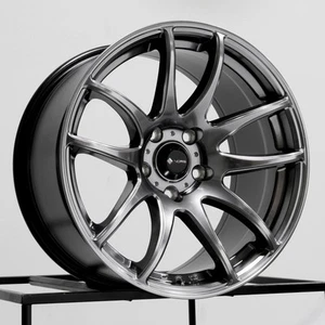 One 17x9 Vors TR4 5x100 30 Hyper Black Wheel Rim 73.1 - Picture 1 of 6