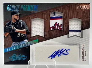 2017 Absolute Antonio Senzatela Auto Patch RC /10 Rookie Premiere RPMA-AS - Picture 1 of 3