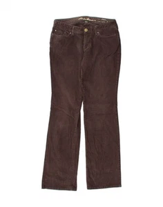 EDDIE BAUER Womens Curvy Bootcut Corduroy Trousers US 2 XS W28 L30 Brown HR18 - Picture 1 of 3