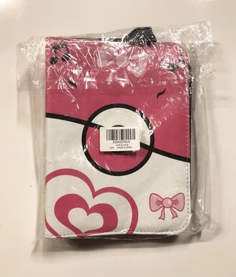 Carpeta de cartas Pokemon TCGAMES rosa y blanco incluye páginas de 4 bolsillos Foto 1 de 3