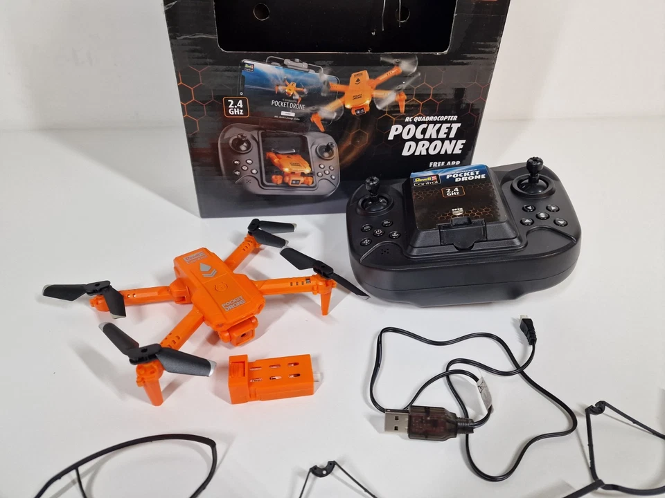 Revell Control Pocket Drone Rc Quadrocopter Drohne Kamera Orange 23810 - Bild 1 von 4