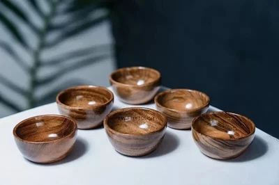 Unique Wooden Bowl Set – 6 Piece Handmade Collection - Image 1 of 3