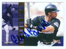 Ellis Burks autographed Baseball Card (Colorado Rockies) 1994 Select #287
