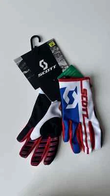 SCOTT motorcycle glove 350 track kids blue/red/M - Image 1 of 4
