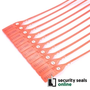 Red mailbag smooth flat Pull-Tight Tamper Evident Seals, Pack of 20 - Bild 1 von 1