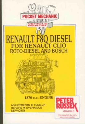 Manual Renault Clio F8Q Diesel Engine Service Repair Workshop - Imagen 1 de 4