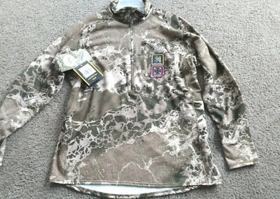 Realtree Men Hunting 1/4 Zip Fleece Lined Pullover Wav3 X Camouflage Size LARGE - Image 1 of 4