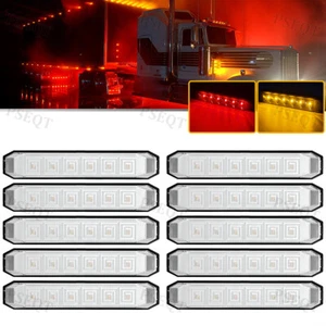 10X 4.7" LED Side Marker Lights Red Amber 12V for Truck Trailer Clearance Signal - Picture 1 of 7