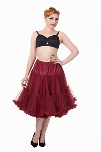Bordeaux Rockabilly Retro superweich 26 Zoll Petticoat Rock VERBOTENE Kleidung - Bild 1 von 4