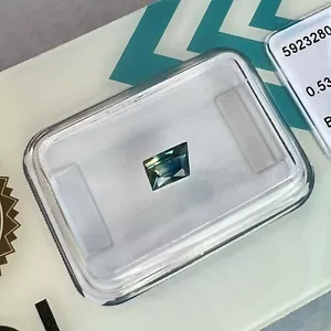 NATURAL IGI Certified Bi Colour Blue Yellow Sapphire 0.53ct Fancy TRAPEZE Cut - Picture 1 of 5