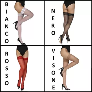 Bas femme fantaisie Annes 'SINDIS' bande élastique française sur silicone 15 den - Foto 1 di 31