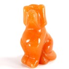Dog Carved In Orange Aventurine (EA7352M) gem stone reiki healing carving pet