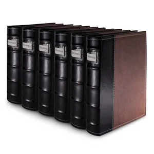 Bellagio-Italia CD/DVD Storage Binder - Brown - Leather - 6 Pack - Picture 1 of 6