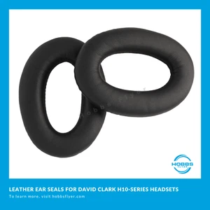 Leather Ear Seals for David Clark H10-13.4 | Fits All H10-Series headsets - Picture 1 of 1