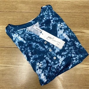 NY Collection Printed Top Women's Tie Dye Shirt 3/4 Sleeve Pullover Blouse PM - Picture 1 of 18