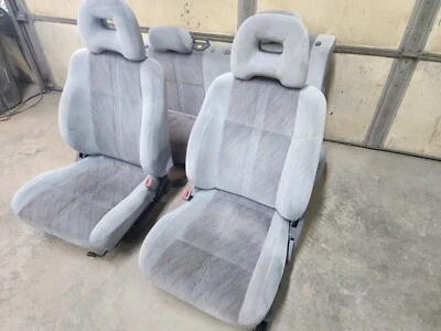 1999-2002 Subaru Forester Front Rear Seats bucket gray cloth oem original grey Foto 1 de 4