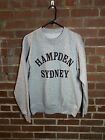 Vintage Hampden Sydney College Sweatshirt Rundhalsausschnitt grau Erwachsene Medium