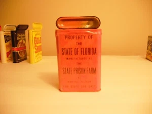 florida prison tobacco, "novelty tribute" EMPTY cigarette, pipe tobacco tin - Picture 1 of 4