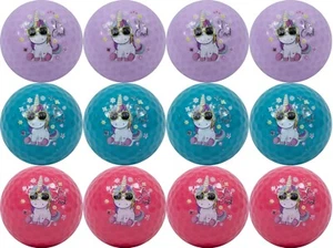 Be Cool Unicorn Golf Balls 12 pack - Great Gift Idea! - Picture 1 of 1