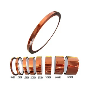 50mm 5cm x 30M Kapton Tape High Temperature Heat Resistant Polyimide sx - Picture 1 of 4