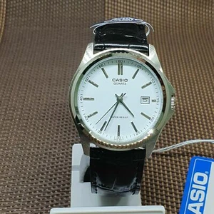 Casio MTP-1183E-7A Analog Schwarz Lederband Quarz Herren Dress Watch - Bild 1 von 6