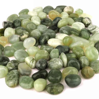 Jade | Serpentin Trommelsteine handpoliert Ø ca. 18 – 28 mm AA - Qualität p - Bild 1 von 4