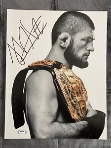 Khabib Nurmagomedov Signed 11x14 Photo/ PSA - Picture 1 of 3