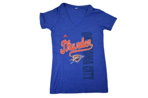 Womens NBA Oklahoma City Thunder Basketball V-Neck Shirt New M - Picture 1 of 1