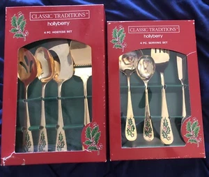 Classic Traditions Gold ""Hollyberry"" Hostess & Serving Sets 8-teilig Penny Japan - Bild 1 von 4