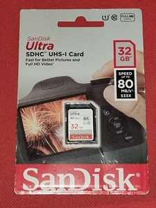 New Unused ScanDisk Ultra 32GB SDHC UHS-I Card - Picture 1 of 4