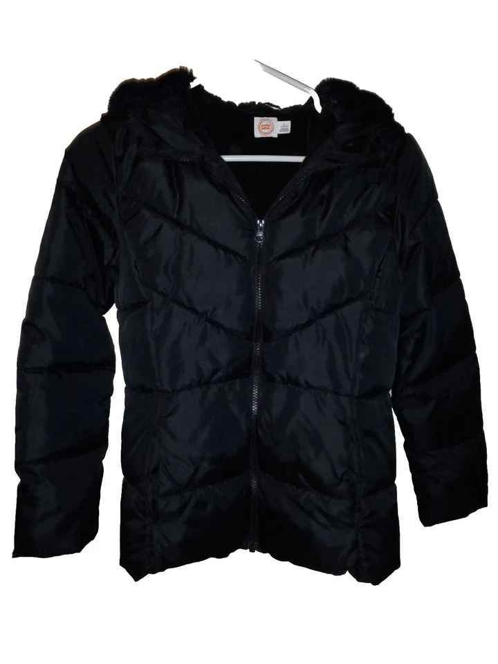 Wonder Nation Girls Puffer Black Coat Size L (10-12)  - Image 1 of 1