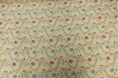 3 1/3 YARDS MULTI-COLORED FLORAL JACQUARD Upholstery Fabric Victorian French  - Image 1 of 2