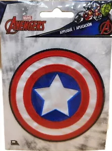 Official Marvel Comics Avengers CAPTAIN AMERICA SHIELD Iron on Patch 3.5", NEW - Picture 1 of 7