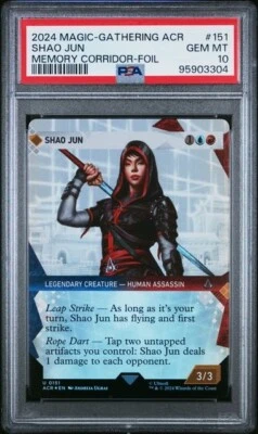 2024 MTG Assassin's Creed Shao Jun Memory Corridor FOIL PSA 10 GEM #151 - Image 1 of 2
