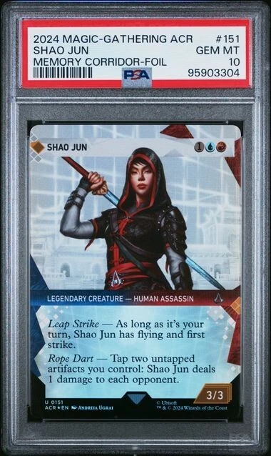 2024 MTG Assassin's Creed Shao Jun Memory Corridor FOIL PSA 10 GEM #151 - Image 1 of 2