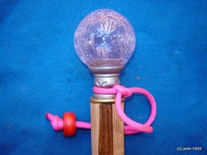 ABITO donna cristallo pazzo rosa vetro canna/shillelagh rovere/noce ottagonale superiore - Foto 1 di 10