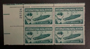 US Postage Scott #1091 MNHOG 1957 International Naval Review Aircraft Carrier - Picture 1 of 2