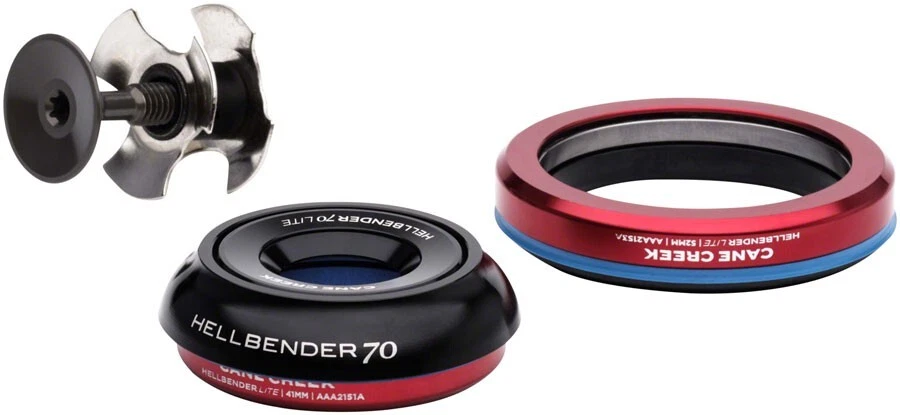 Cane Creek Hellbender 70 Lite Headset - IS41/28.6/H9|IS52/40 B, Tapered, Black - Image 1 of 1