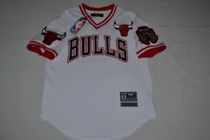 AUTHENTIC Pro Standard CHICAGO BULLS MENS WHITE NBA  Mesh Shirt BRAND NEW - Picture 1 of 3