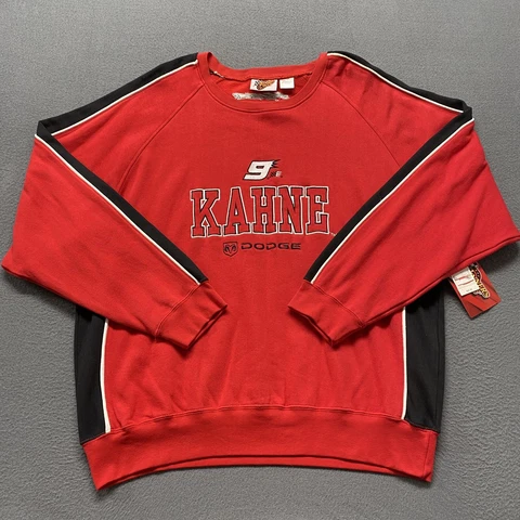 NWT VTG Kasey Kahne Sweater Adult Large Red Pullover NASCAR #9 Embroidered Cover