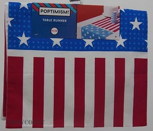 American Flag Red White Blue Stars & Strips Patriotic Table Runner 14x48 NWT - Picture 1 of 1