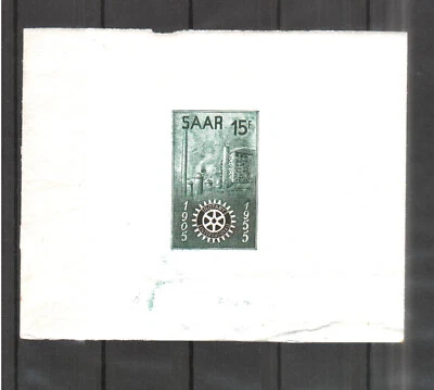 SAAR 1955 - Rotary Int  50 th Anniv - Scott# 254P- 15 f - Imperf Gummed Sheet ** - Image 1 of 2