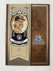 Donruss Diamond Kings 2005 héroes de la corte blanco y negro #ed 4/25 Robin Yount #HH-86 - Imagen 1 de 2