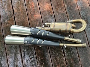 Triumph Street Scrambler Factory Exhaust System with Baffle Removed - Picture 1 of 9