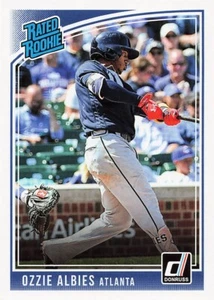 Ozzie Albies bewertete Rookie Donruss 2018 Baseballkarte #36 - Bild 1 von 2