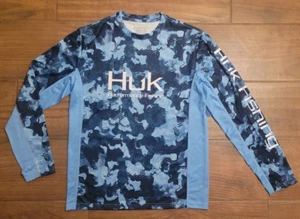 Huk Icon X KC Refraction Camo Fade Fishing Men's Shirt 50+UPF Size S Brand NEW - Picture 1 of 9