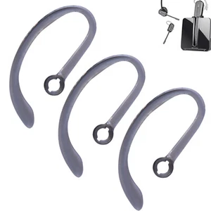 3 pcs. Medium Plantronics Gray Earhooks/Earclip for SAVI CS540 W740 W745 W440 - Picture 1 of 3