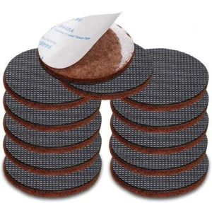 Black Anti Slip Furniture Pads 12 pcs 4" Rubber Feet-Furniture Floor Protecto... - Picture 1 of 9